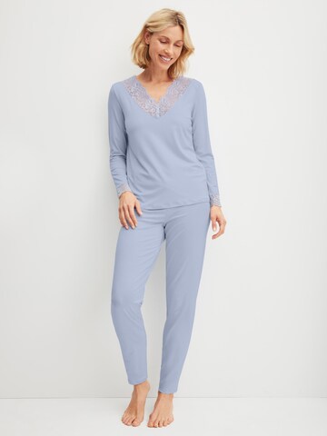 CALIDA Pajama 'Elegant Dreams' in Blue: front