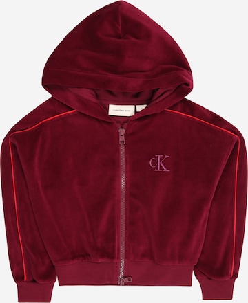 Calvin Klein Jeans Кофта на молнии в Красный: спереди