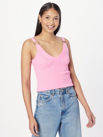 River Island Knitted Top in Pink: front