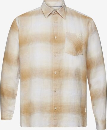 ESPRIT Button Up Shirt in Beige: front