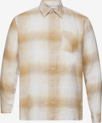 ESPRIT Regular fit Overhemd in Beige: voorkant