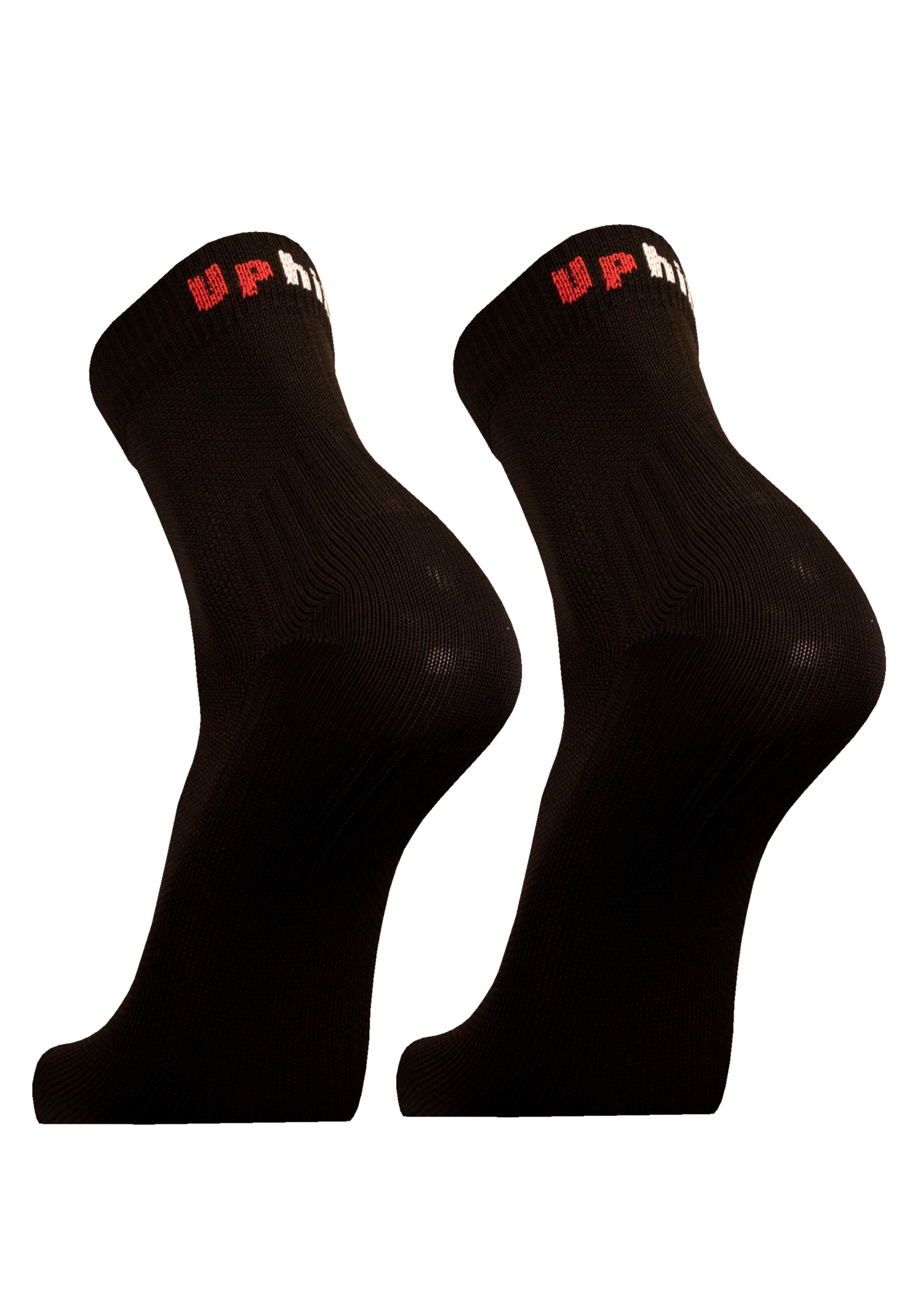 UphillSport Athletic Socks 'FRONT' in Black