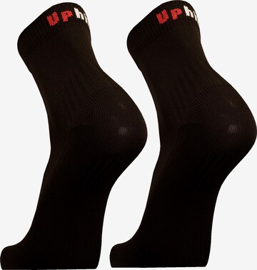 UphillSport Athletic Socks 'FRONT' in Black