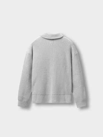 Burocs Sweater 'Knit Half-Zip' in Grey