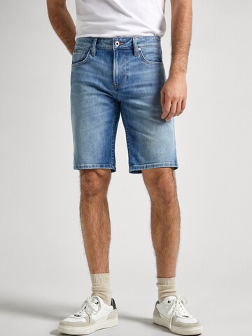 Coupe slim Pantalon Pepe Jeans en bleu : devant