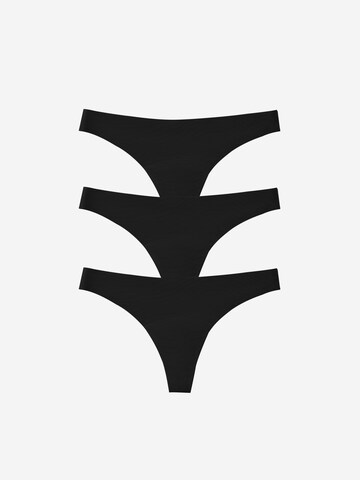 SHARICCA Thong 'SHARICCA Women's Underwear 3-Pack' in Black: front