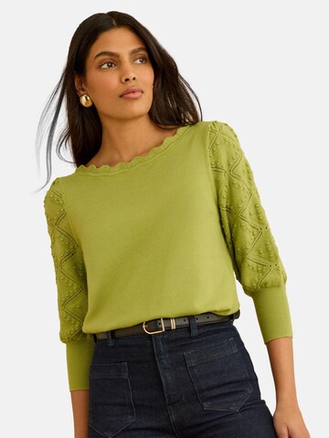 love & roses Pullover in Grün: Vorderseite