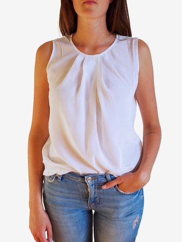 Chemisier 'Seidenbluse Gileseta' Posh Gear en blanc : devant
