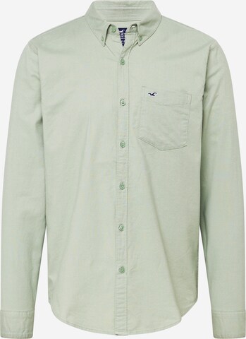 HOLLISTER Button Up Shirt in Green: front