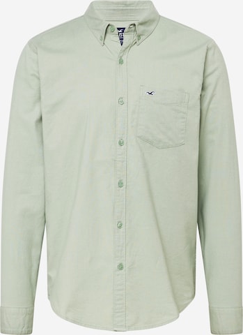 HOLLISTER Regular fit Button Up Shirt in Green: front