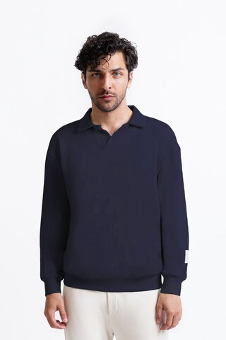 Sweat-shirt UNIQVIBE en bleu : devant