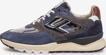 Sneaker bassa 'De Treener 01' di Floris van Bommel in blu: frontale