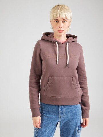 Superdry Sweatshirt in Bruin: voorkant