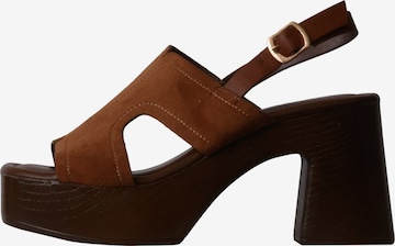 Sandales Super Mode en marron : devant