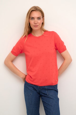 Cream Sweater 'Hanne' in Orange: front