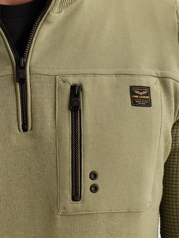 PME Legend Trui 'Pullover with half zipper' in Groen