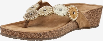 LAZAMANI Mule in Beige: front