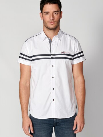 KOROSHI Regular fit Button Up Shirt in White