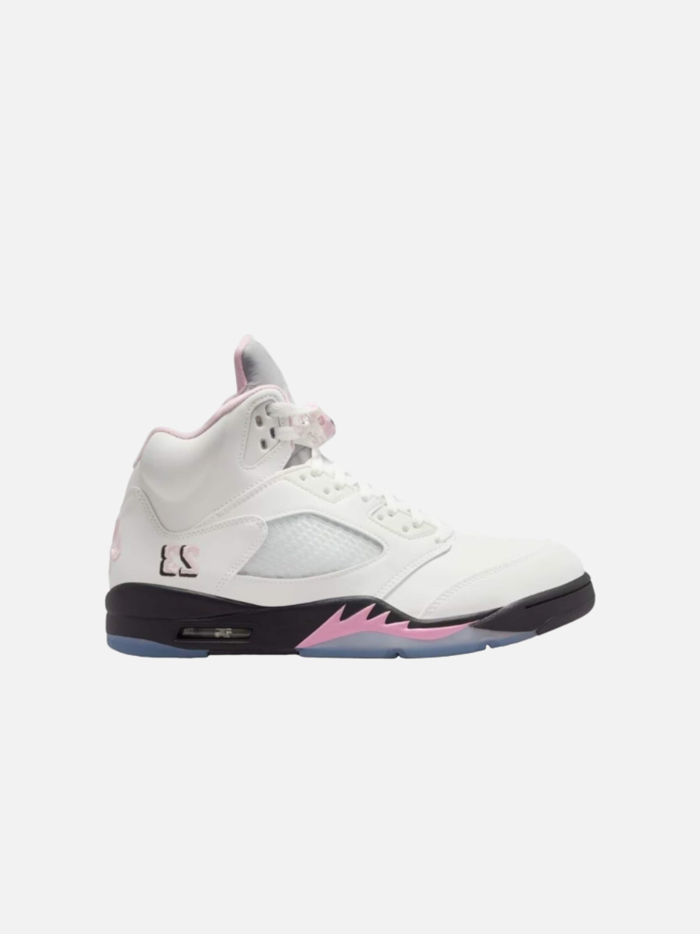 Sneaker alta 'Air Jordan 5 Retro Medium Soft Pink' di Jordan in rosa: frontale