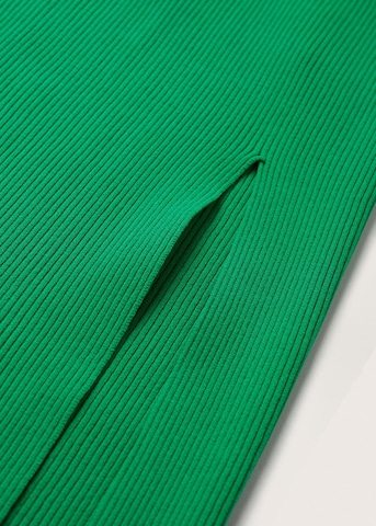 MANGO Pletena obleka 'Sharpei' | zelena barva