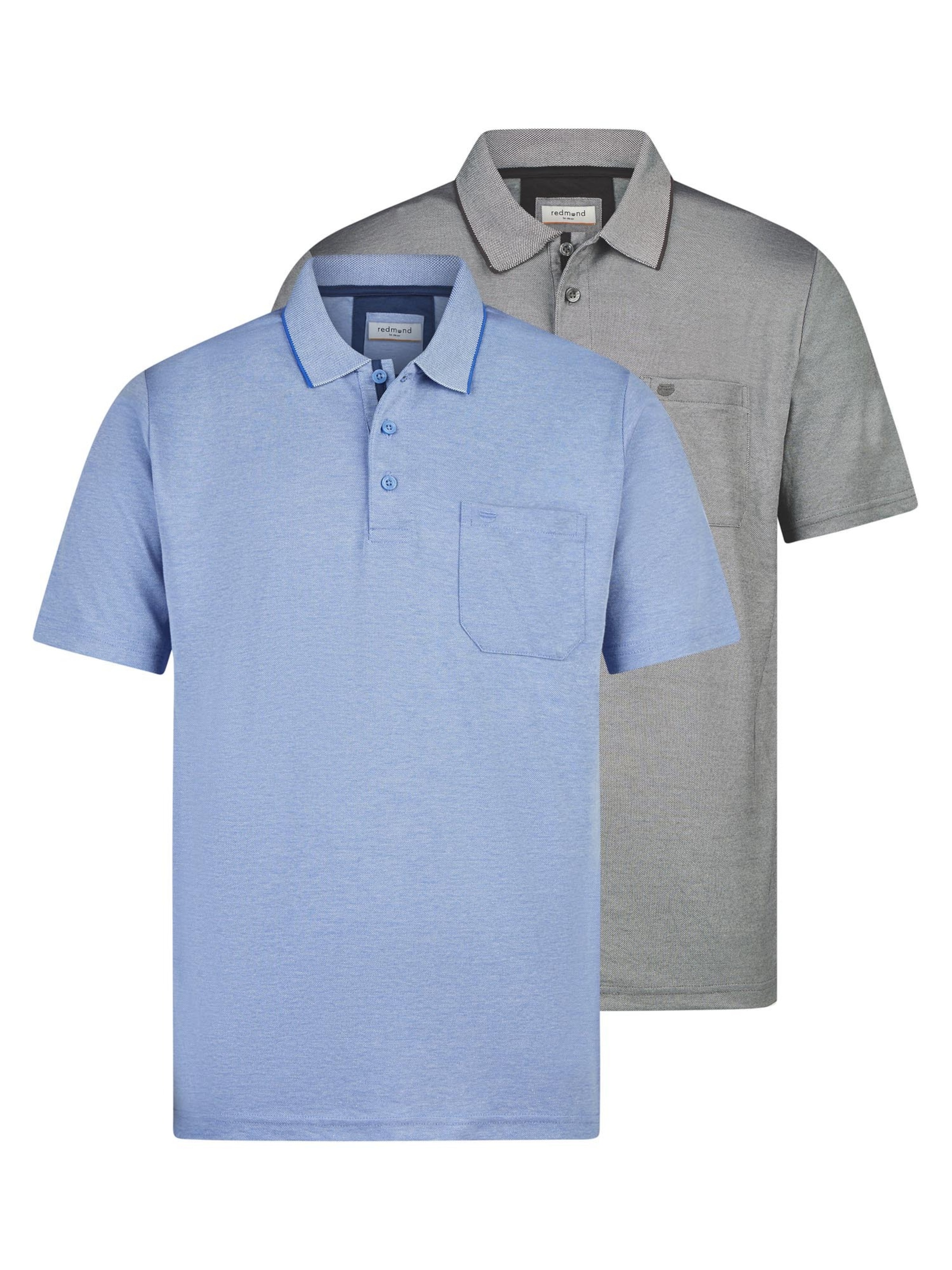 redmond Shirt 'Basic'‌‌ in Grau: Vorderseite
