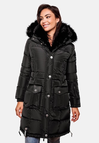 NAVAHOO Winter Coat 'Sinja' in Black: front