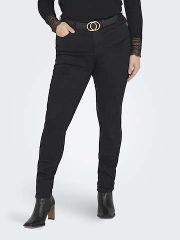 ONLY Carmakoma Skinny Jeans in Zwart: voorkant