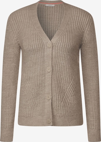 CECIL Knit Cardigan in Brown: front