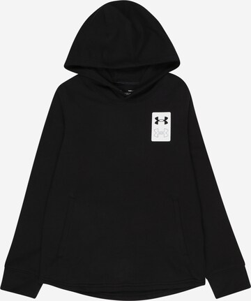 UNDER ARMOUR Athletic Sweatshirt 'Rival Terry' in Black: front