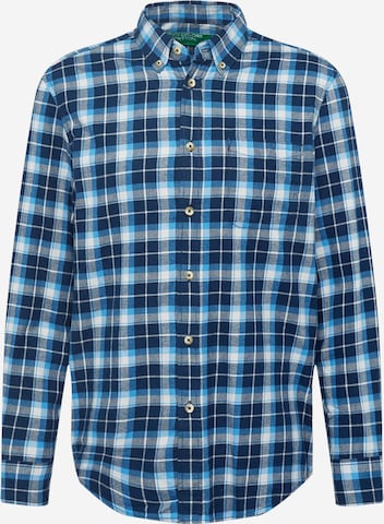 UNITED COLORS OF BENETTON Button Up Shirt in Blue: front