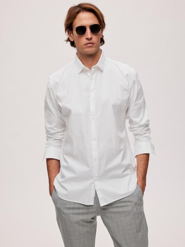 SELECTED HOMME - Ajuste regular Camisa 'PINPOINT' en blanco
