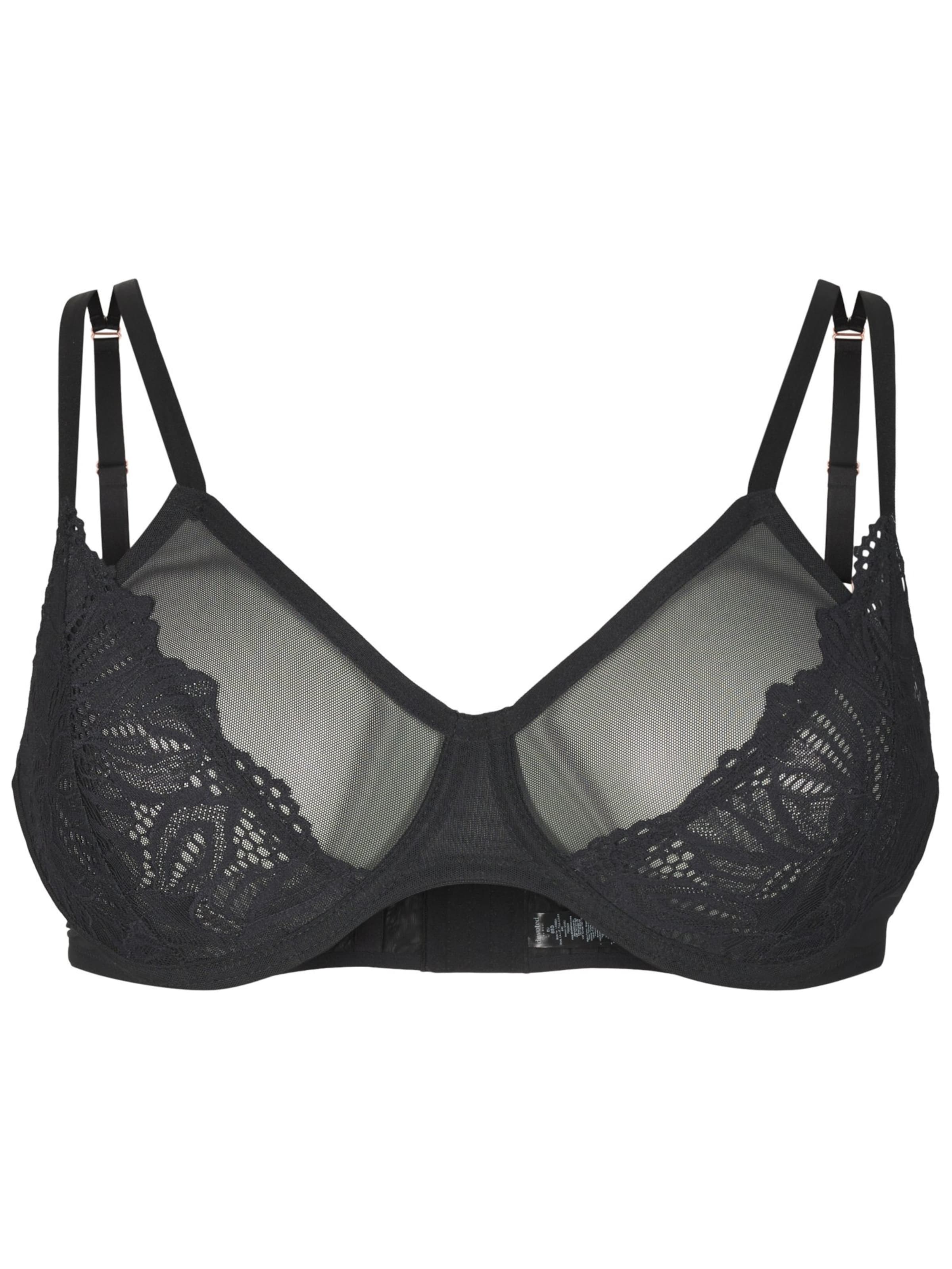 Devoted by Zizzi Бюстгальтер 'Lallie' в Черный: спереди