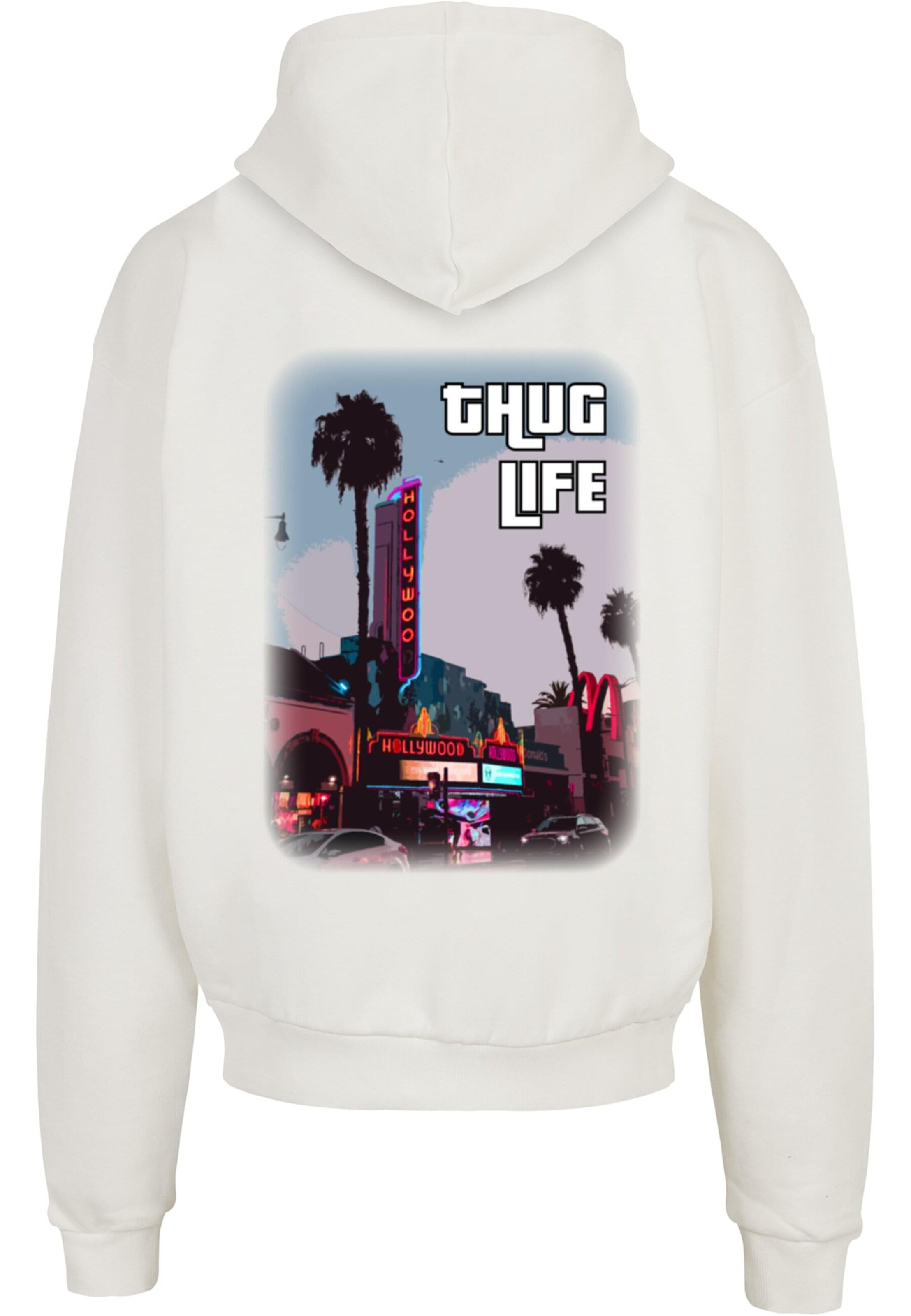 Merchcode Sweatshirt 'Grand Thug Life' in Wit