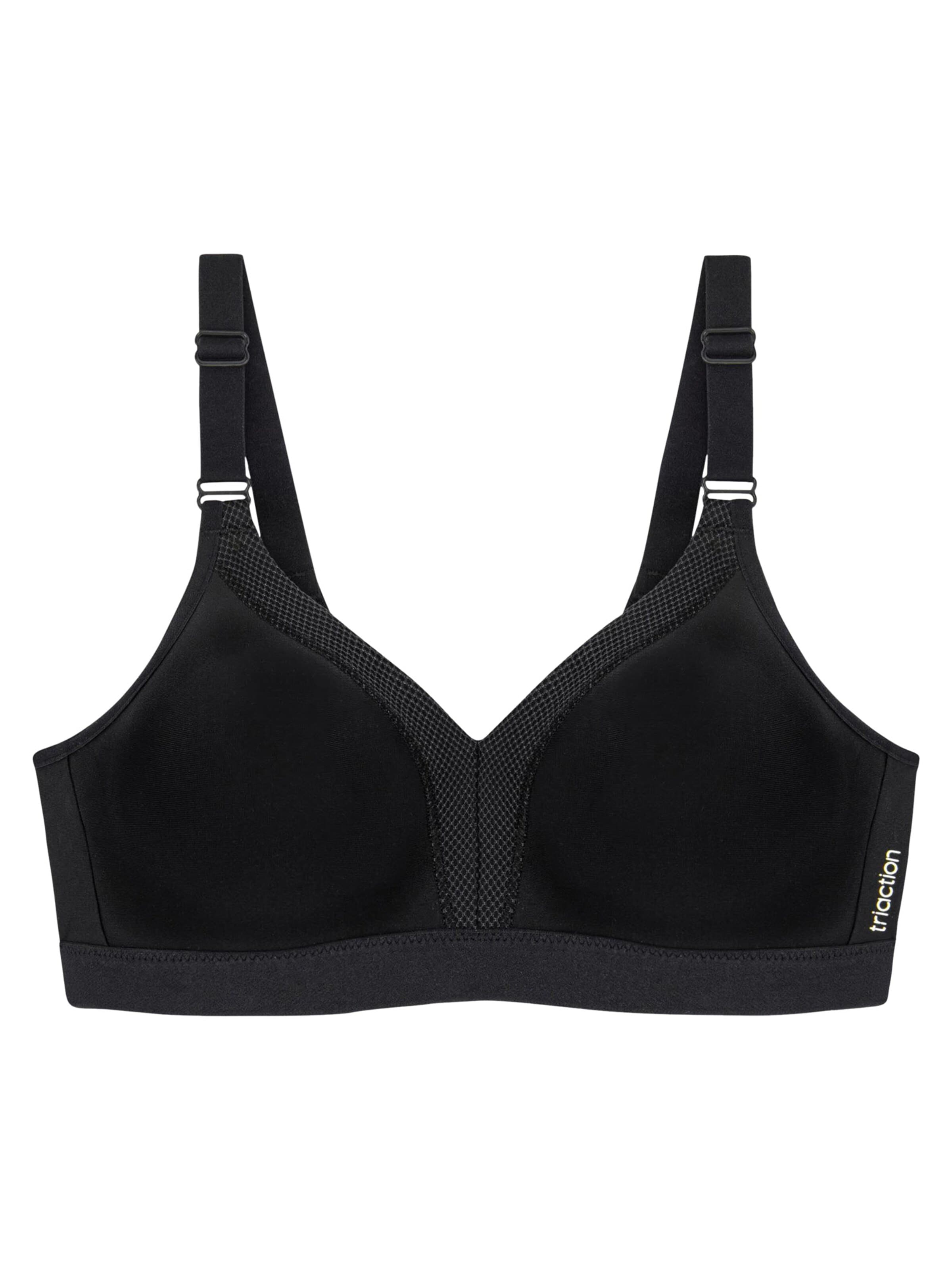 Triumph Triaction Minimiser Bra 'Wellness' in Black: front