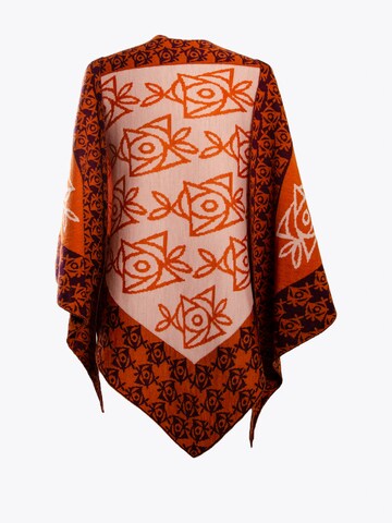 LANARTO slow fashion Shawl 'Stola Rose' in Orange: front