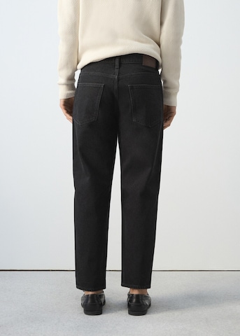 MANGO MAN Tapered Jeans 'Sammy' in Black