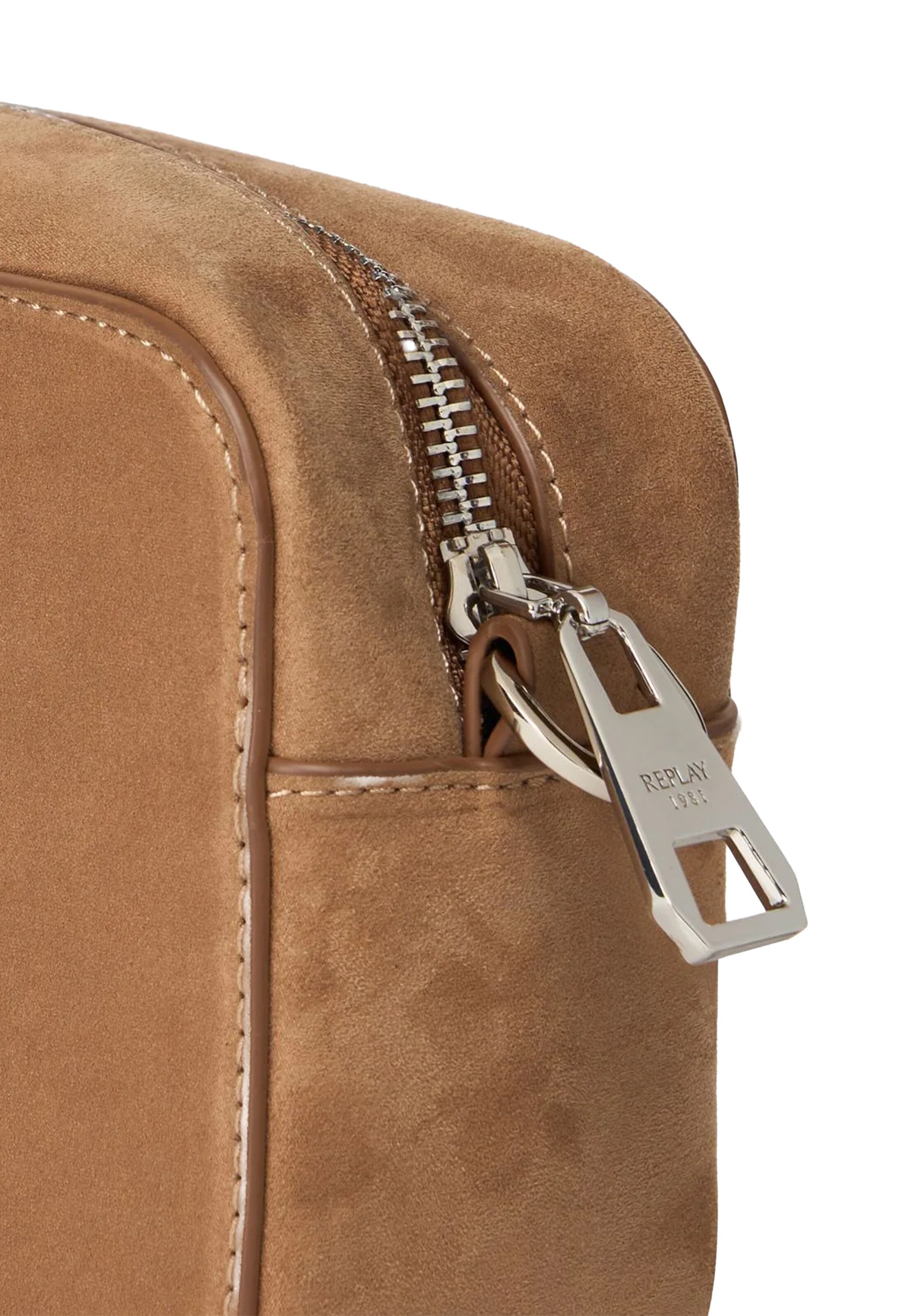 Sac à bandoulière REPLAY en marron : sur le côté