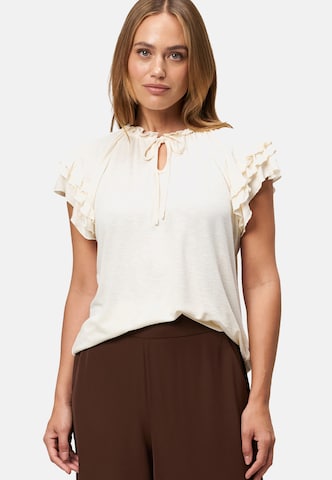 T-shirt zero en beige : devant