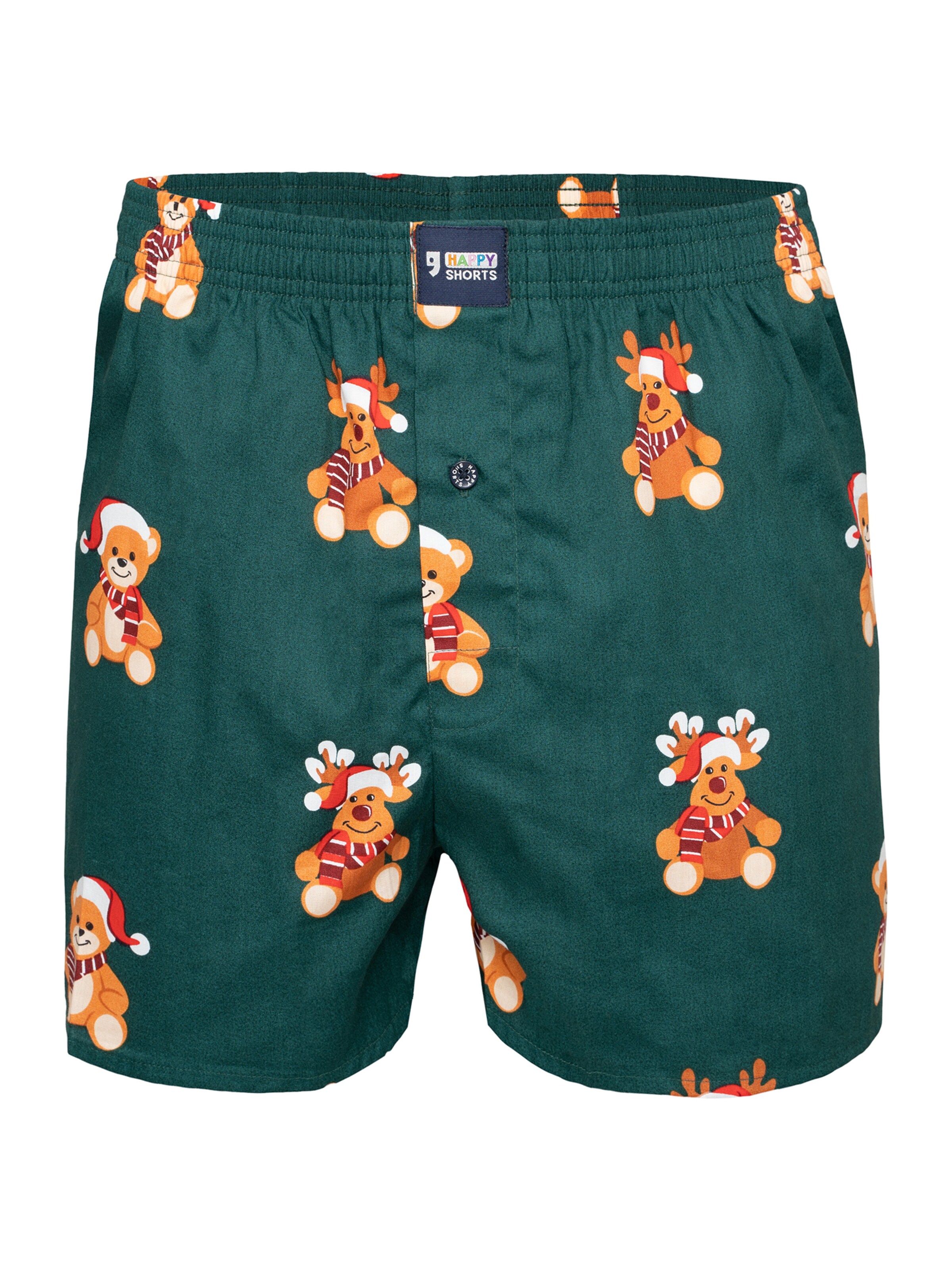 Boxers 'Christmas' Happy Shorts en vert : devant