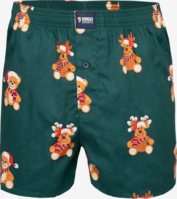 Boxers 'Christmas' Happy Shorts en vert : devant