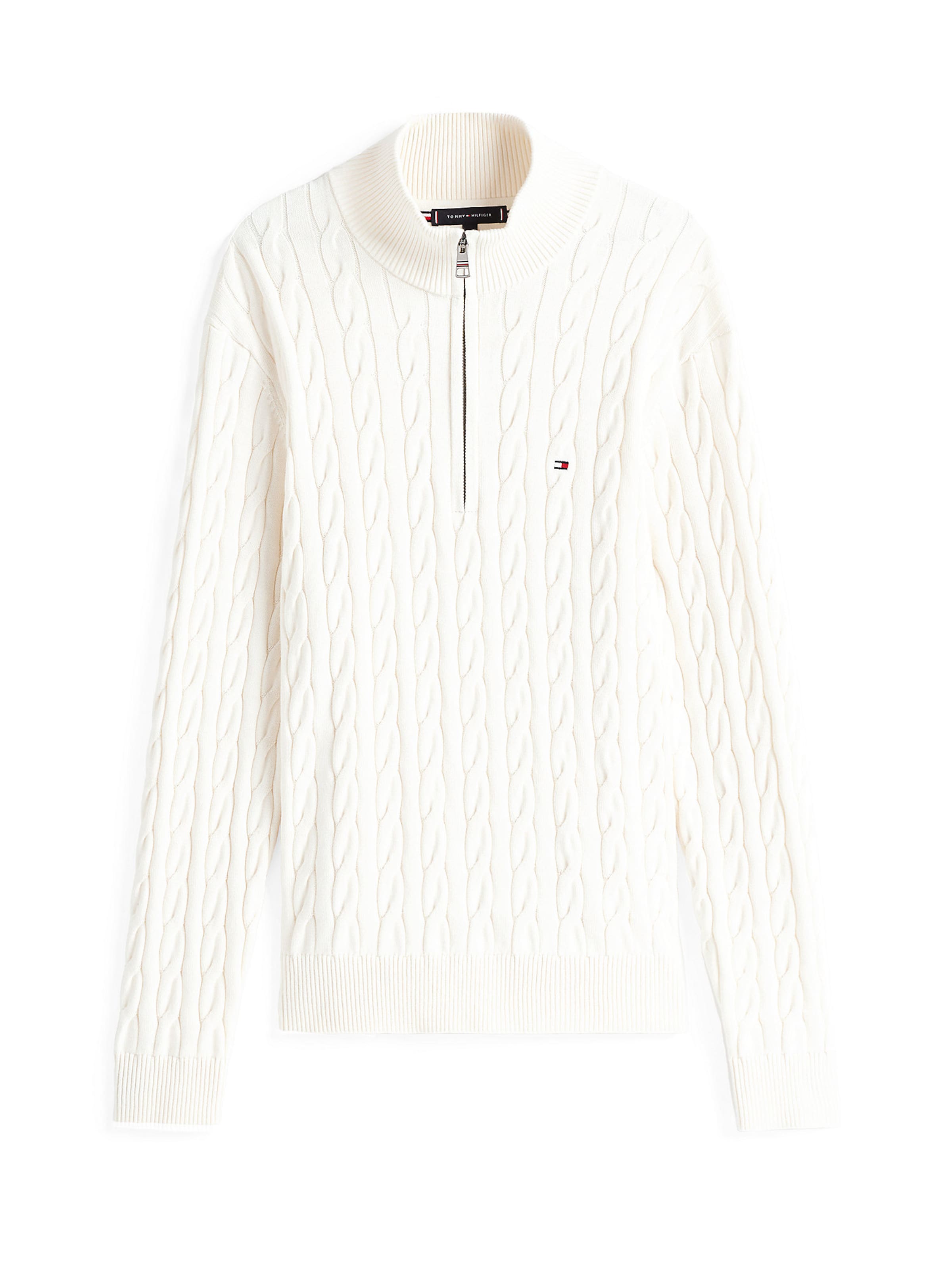 TOMMY HILFIGER Pullover in Weiß: Vorderseite