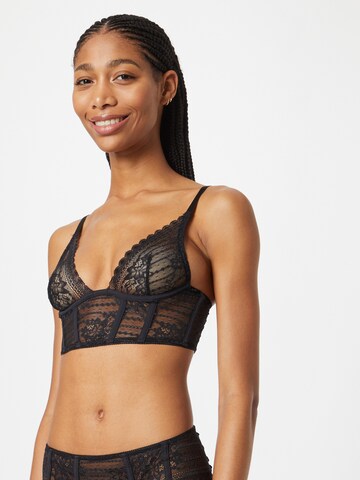 ETAM Bralette Bra 'PANAMA' in Black: front