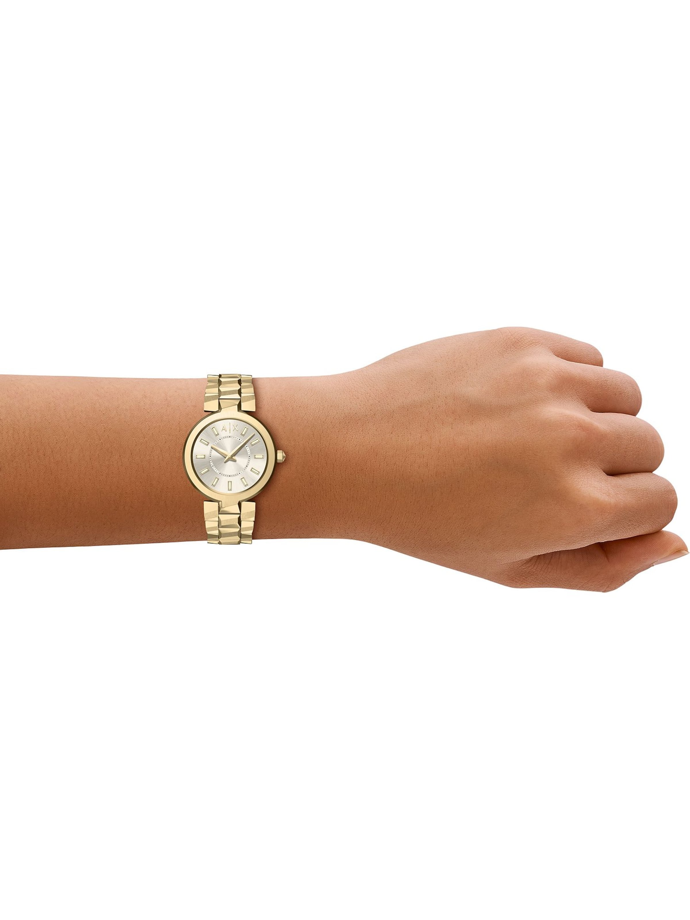 ARMANI EXCHANGE Uhr in Gold: Vorderseite