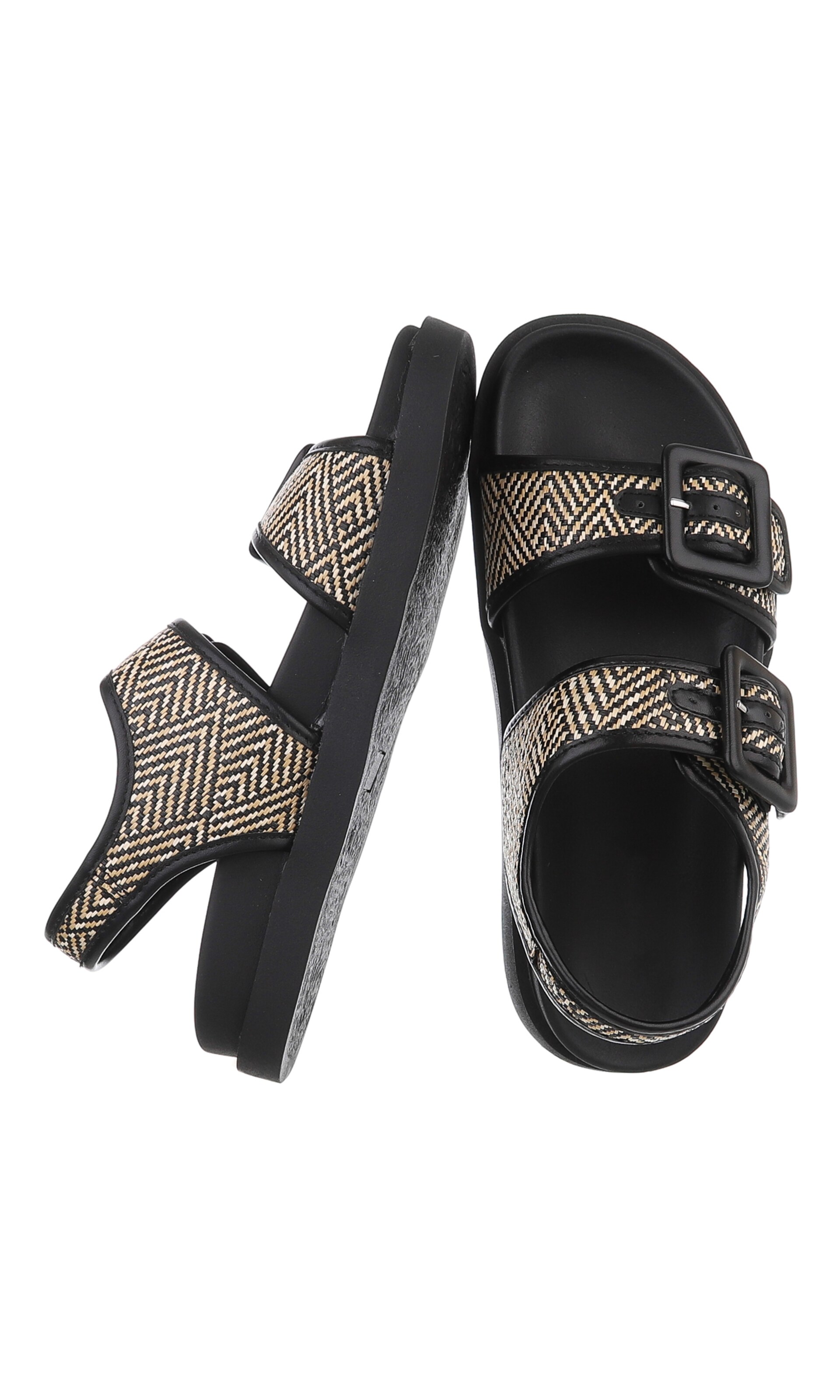 Ital-Design Strap Sandals in Black