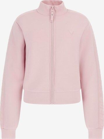GUESS Zip-Up Hoodie 'Allie' in Pink: front