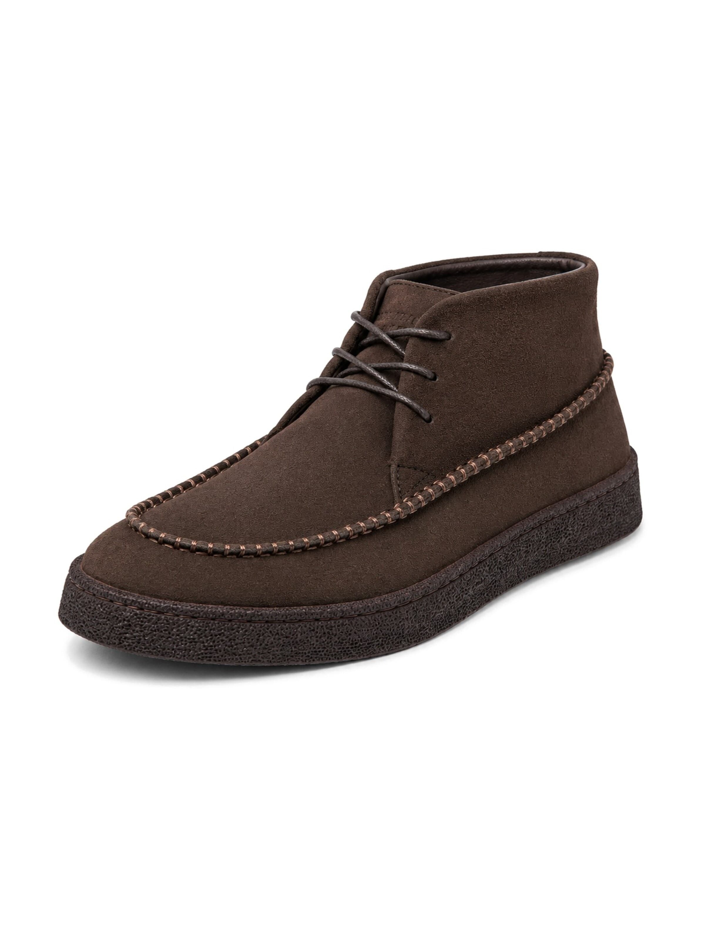 Ombre - Botas con cordones en marrón: frente