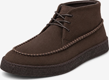 Ombre - Botas con cordones en marrón: frente