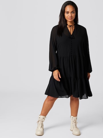 Guido Maria Kretschmer Curvy Shirt Dress 'Jovana' in Black: front