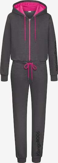 KangaROOS Jumpsuit in anthrazit / pink, Produktansicht