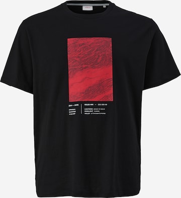 s.Oliver T-Shirt in Schwarz: predná strana